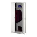 Tennsco 22 ga. ga. Steel Wardrobe Storage Cabinet, 36 in W, 78 in H 7824WLGY