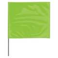 Zoro Select Marking Flag, Lime, Blank, Vinyl, PK100 2321LG-200