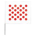 Zoro Select Marking Flag, Red Dots/White, Vinyl, PK100 4518WR20204-200