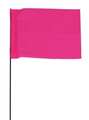 Zoro Select Marking Flag, Fluor Pink, Vinyl, PK100 3JUY8