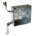 Raco Electrical Box, 21 cu in, Square Box, 2 Gang, Galvanized Zinc, Square 208