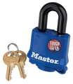 Master Lock Padlock, Keyed Alike, Standard Shackle, Rectangular Steel Body, Steel Shackle, 1/2 in W 312KA-0702