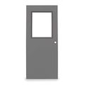 Ceco Half Glass Steel Door, 80 in H, 30 in W, 1 3/4 in Thick, 18-gauge, Type: 3 CHMD x HG26 68 x CYL-ST-18ga