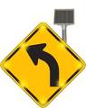 Tapco LED Traffic Sign, Left Curve Arrow, 30 In 2180-C00721