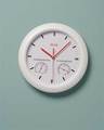 Zoro Select 9-3/4" Analog Thermohygrometer Wall Clock, White B61700-0600