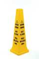 Rubbermaid Commercial Safety Cone, 36 in Height, 12 1/4 in Width, HDPE, Cone, English, French, Spanish FG627677YEL