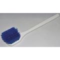 Tough Guy 3 in W Scrub Brush, Medium, 17 in L Handle, 3 in L Brush, Blue, Plastic, 20 in L Overall 3NB59