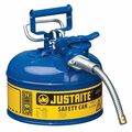 Justrite 1 gal Blue Steel Type II Safety Can Kerosene 7210320