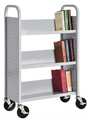 Sandusky Lee Book Truck, 46Hx31W In, 3 Shelves, Gray SL330-05