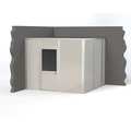 Porta-King 2-Wall Modular In-Plant Office, 8 ft H, 10 ft W, 10 ft D, Gray VK1DW 10'x10' 2-Wall