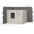 Porta-King 2-Wall Modular In-Plant Office, 8 ft H, 10 ft W, 10 ft D, Gray VK1STL 10'x10' 2-Wall