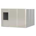 Porta-King 4-Wall Modular In-Plant Office, 8 ft H, 12 ft W, 12 ft D, Gray VK1STL 12'x12' 4-Wall