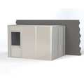 Porta-King 3-Wall Modular In-Plant Office, 8 ft H, 12 ft W, 10 ft D, Gray VK1DW 10'x12' 3-Wall