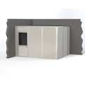 Porta-King 2-Wall Modular In-Plant Office, 8 ft H, 12 ft W, 10 ft D, Gray VK1STL 10'x12' 2-Wall