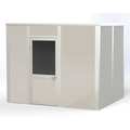 Porta-King 4-Wall Modular In-Plant Office, 8 ft H, 10 ft W, 8 ft D, Gray VK1DW 8'x10' 4-Wall