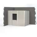 Porta-King 2-Wall Modular In-Plant Office, 8 ft H, 10 ft W, 8 ft D, Gray VK1DW 8'x10' 2-Wall