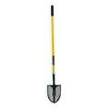 Toolite #2 14 ga Round Point Mud/Sifting Shovel, Steel Blade, 48 in L Yellow Fiberglass Handle 49500GR