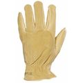 Kinco Leather Gloves, Pigskin, Shirred, Tan, S, PR 94WA-S