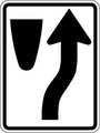 Lyle Keep Right Traffic Sign, 24 in H, 18 in W, Aluminum, Vertical Rectangle, No Text, R4-7-18DA R4-7-18DA
