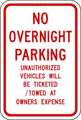 Lyle No Overnight Parking Sign, 18" x 12, NP-056-12HA NP-056-12HA