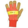 Kinco Leather Gloves, Hi Vis, Orange, L, PR 1938KW-L
