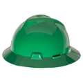 Msa Safety Full Brim Hard Hat, Type 1, Class E, Pinlock (4-Point), Green 454735