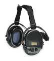 Msa Safety Behind-the-Head Electronic Ear Muffs, 18 dB, Supreme Pro-X, Black 10082166