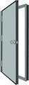 Harvard Products Steel Security Door with Frame, Right, 85 7/16 in H, 38 5/8 in W, 1 3/4 in Thick T83070304R