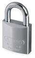 Abus Padlock, Keyed Different, Standard Shackle, Square Brass Body, Steel Shackle, 7/8 in W 83/50 RK KD-200