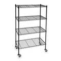 Zoro Select Wire Cart, 4 Shelf, L36 x W24 x H67 In. 3TPD6