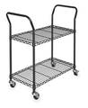 Zoro Select Wire Cart, 2 Shelf, L41 x W24 x H39 In. 3TPD1