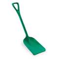Remco Hygienic Square Point Shovel, Polypropylene Blade, 23 1/2 in L Green Polypropylene Handle 69812
