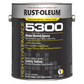 Rust-Oleum Epoxy Paint, SAFETY YELLOW, Glossy, 1 gal, 200 to 350 sq ft/gal, 5300 Series 5344408