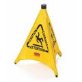 Rubbermaid Commercial pop-up safety cone, 20 in H, 21 in W, FG9S0000YEL FG9S0000YEL