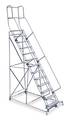 Cotterman 170 in H Steel Rolling Ladder, 13 Steps 1513R2642A6E10B4W4C1P3