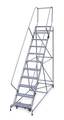 Cotterman 140 in H Steel Rolling Ladder, 11 Steps, 800 lb Load Capacity 2611R2632A1E12B4W5C1P6