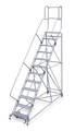 Cotterman 162 in H Steel Rolling Ladder, 12 Steps, 800 lb Load Capacity 2612R2632A6E12B4W5C1P3