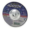 Norton Abrasives Depressed Center Wheels, Type 27, 4 1/2 in Dia, 0.125 in Thick, 5/8"-11 Arbor Hole Size, Ceramic 66252843323