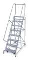 Cotterman 110 in H Steel Rolling Ladder, 8 Steps, 450 lb Load Capacity 1008R2632A2E10B4C1P6