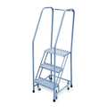 Cotterman 60 in H Steel Rolling Ladder, 3 Steps, 450 lb Load Capacity 1003R1820A6E10B3C1P6