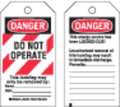 Brady Danger Tag, 5-3/4 x 3 In, OSHA, Brs, PK25, 66063 66063