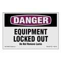 Brady Lockout/Tagout Magnetic Sign, 4 in Height, 6 in Width, Vinyl, Rectangle, English 11907-8LS