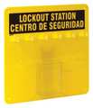 Brady Lockout Station, Unfilled, 16 In H, Blk/Ylw LC210G