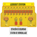 Master Lock Lockout Station, 10 Locks, Keyed Diff 1483BP410ES