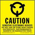 Zoro Select 2" x 2" Yellow Shipping Labels, Caution Sensitive Electronic Devices Do Not Ship, Pk1000 3WRW3