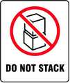 Zoro Select 3" x 4" White Shipping Labels, Do Not Stack, Pk100 3WRX8