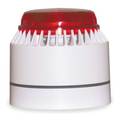 Federal Signal Horn Strobe, White/Red, ABS, 18 to 30VDC LP7-18-30R