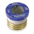Eaton Bussmann Plug Fuse, T Series, Time Delay, 3/10A, 125V AC, Indicating, 10kA at 125V AC, 4 PK T-3/10