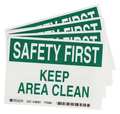 Brady Safety Label, Instruction, 3-1/2 In. H, PK5, 86301 86301