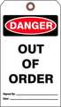 See All Industries Danger Tag, 7 x 4 In, Bk and R/Wht, PK25 DTUF-G33